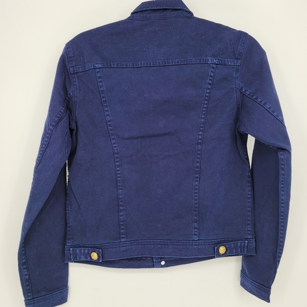 L’agence | Celine Slim Jacket In Marine Ocean Blue denim size small Petit - Picture 4 of 12